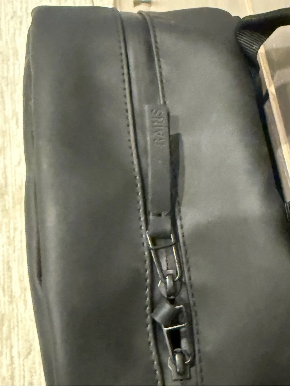 RAINS Black Waterproof Field Bag Backpack
